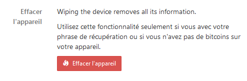 Cliquez sur "Effacer votre appareil"