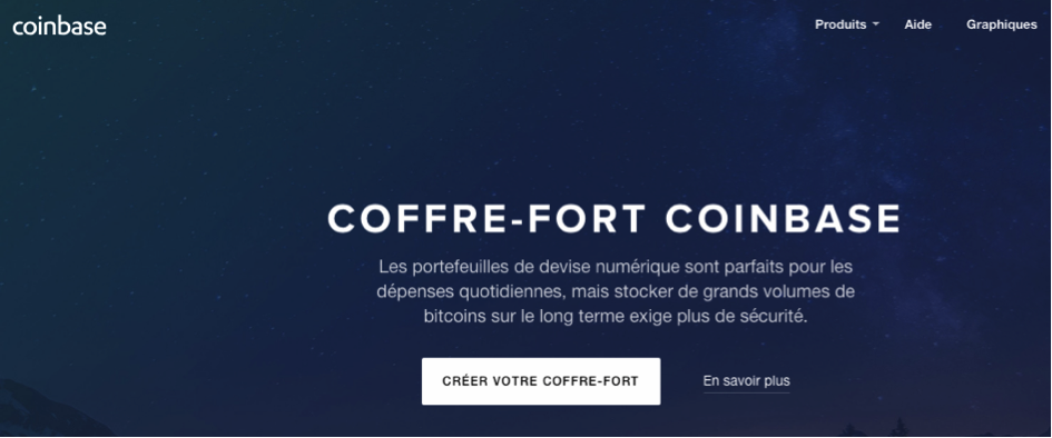 coffre fort coinbase