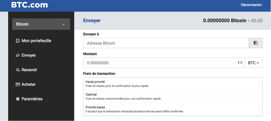 Priorité transactions btc.com