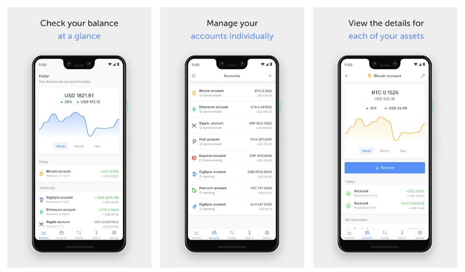 visuels application Ledger Nano X