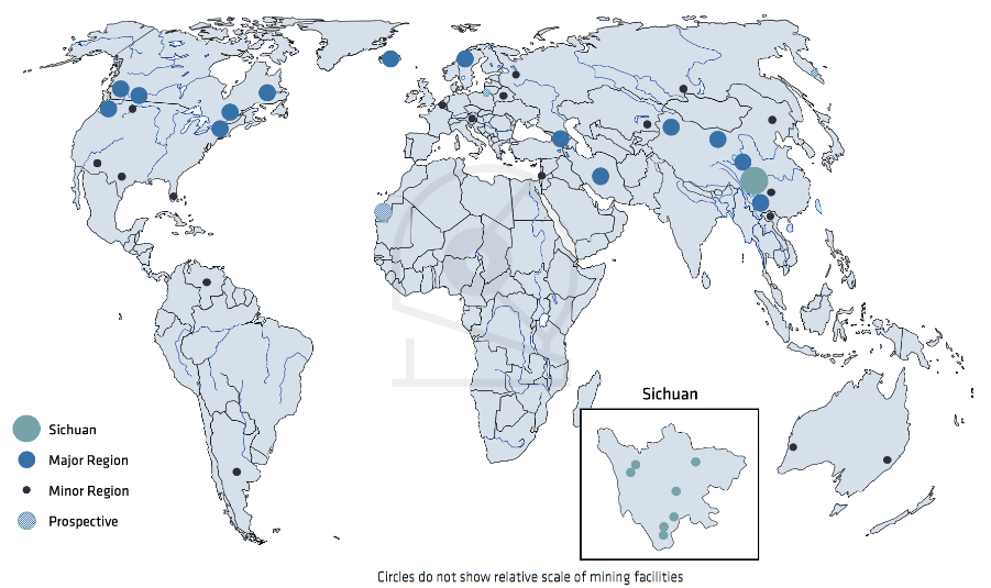 Mining BTC répartition géographique