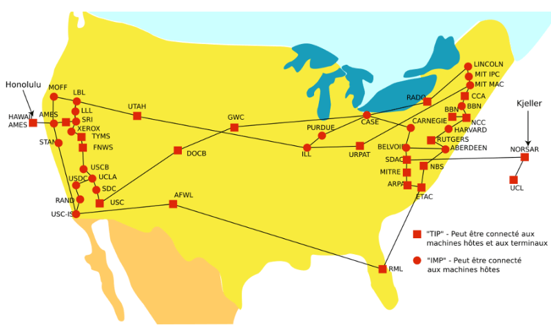 Arpanet États-Unis 1974