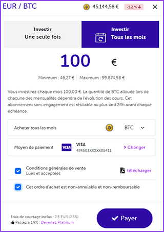 L'achat DCA Bitcoin et Ethereum avec Feel mIning