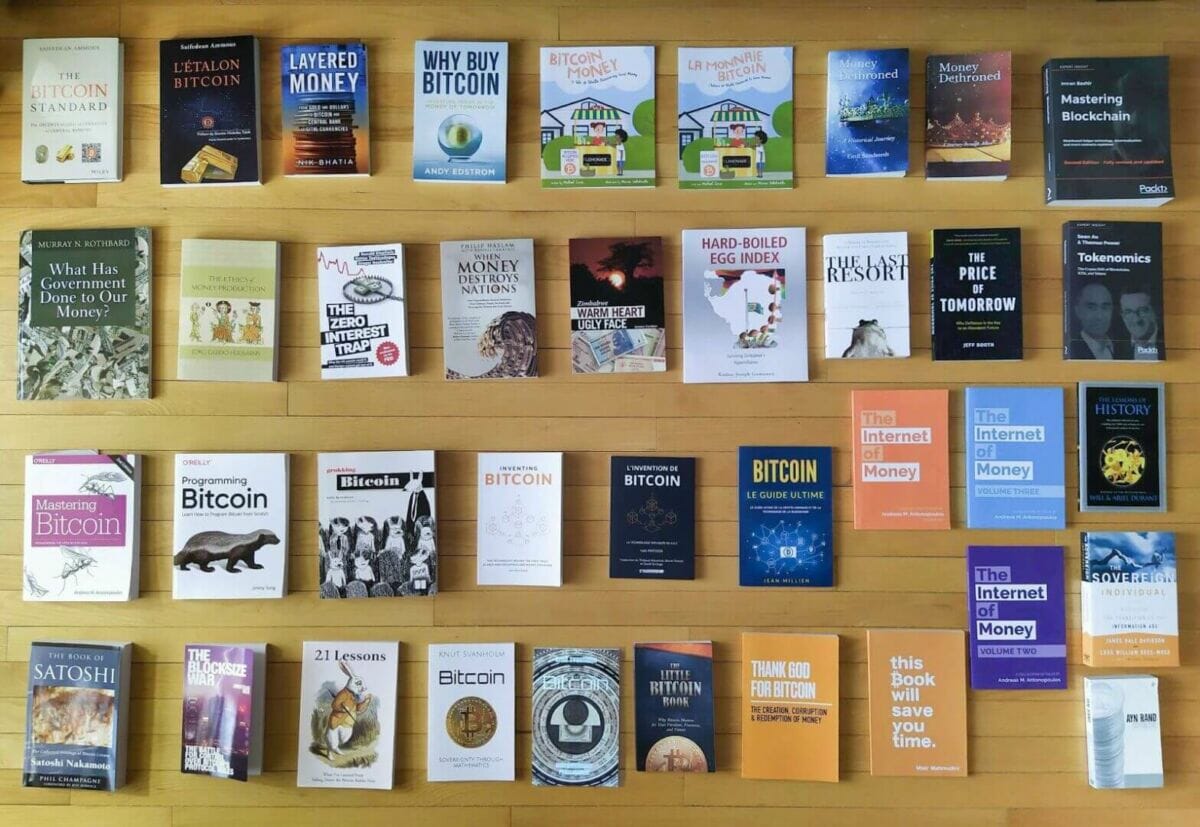 Collection de livres Bitcoin de l’auteur