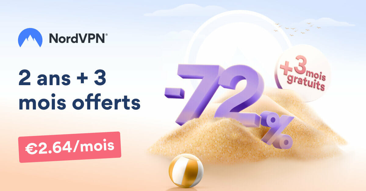 L'offre d'été NordVPN 2 ans + 3 mois offerts