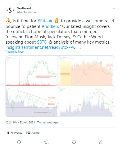 Santiment accorde de l'importance au support des 32 000 $. Bitcoin pourrait chuter aux 24 000 $ si ce support cédait.