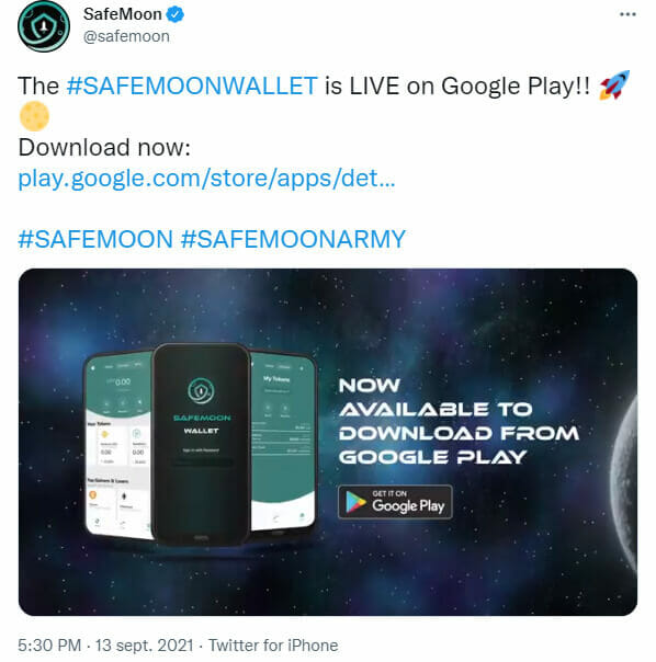 Sortie du Safemoon Wallet