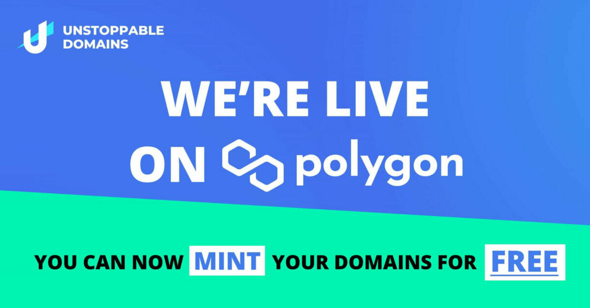 Unstoppable Domains annonce migration Polygon MATIC