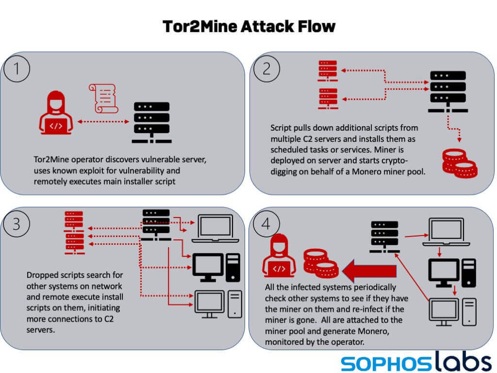 Le malware Tor2Mine cible les machines n'ayant pas effectué les dernières mises à jour de sécurité de Windows. 