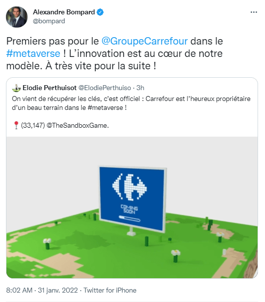 Carrefour débarque dans The Sandbox