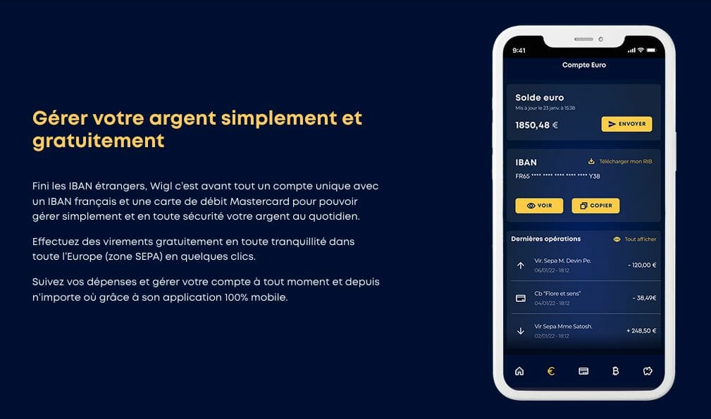 WIGL, une application mobile pour des paiements en cryptomonnaies