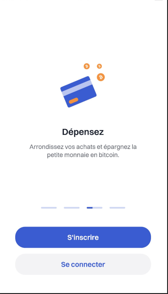 s'inscrire sur l'application Bitstack