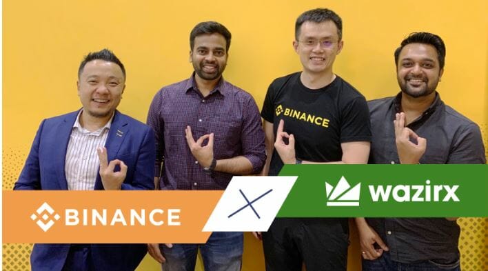 Binance et WazirX