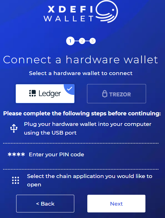 Connexion de Ledger à XDEFI