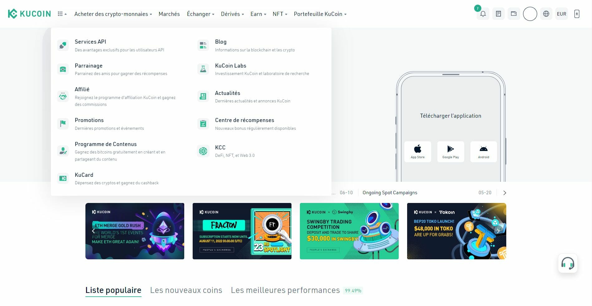 Site web de Kucoin