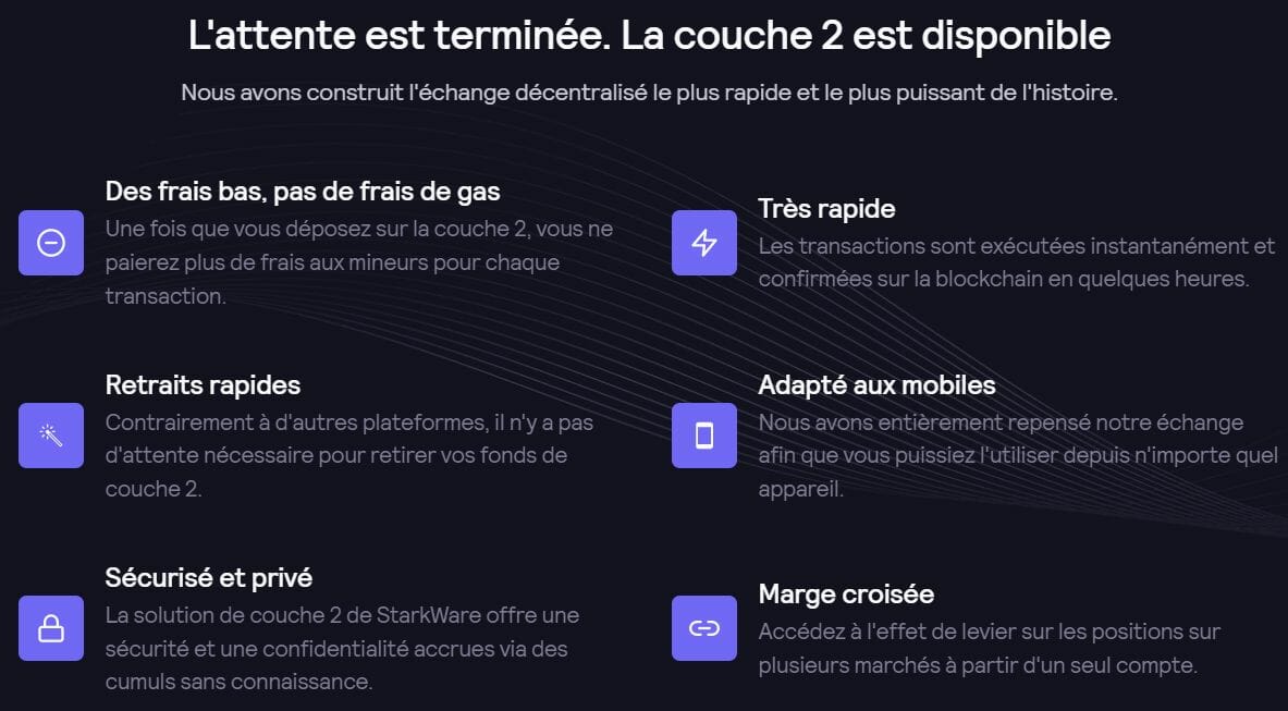 StarkEx a permis à dYdX d'améliorer ses performances et de devenir compétitif en terme de coûts de transaction