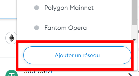 Ajouter un réseau sur Metamask