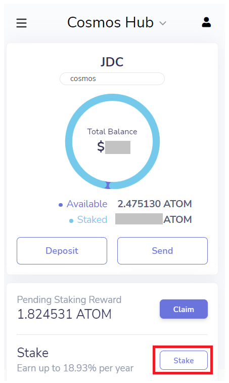 Staking d'ATOM