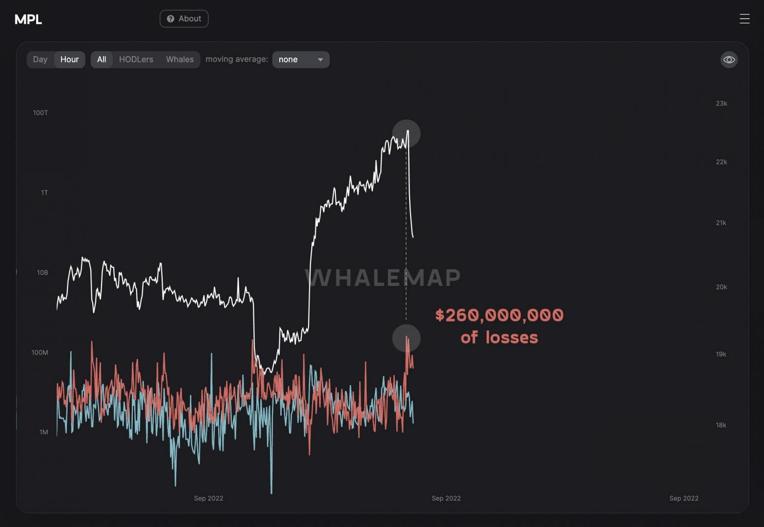 Prix du BTC : pic de pertes on-chain et fortes baisses