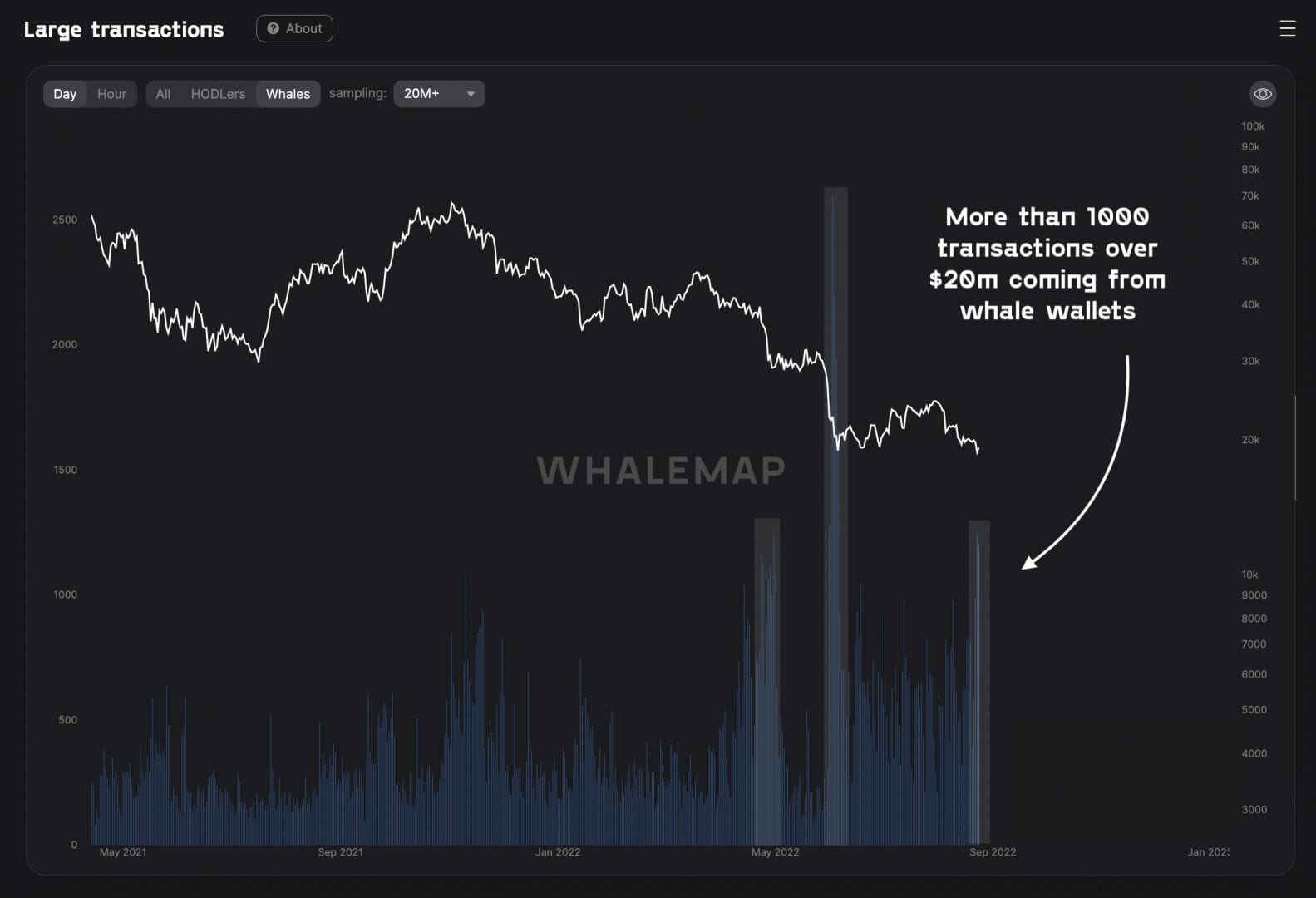 BTC USD : hausse des transactions des baleines aux 19 000 $.