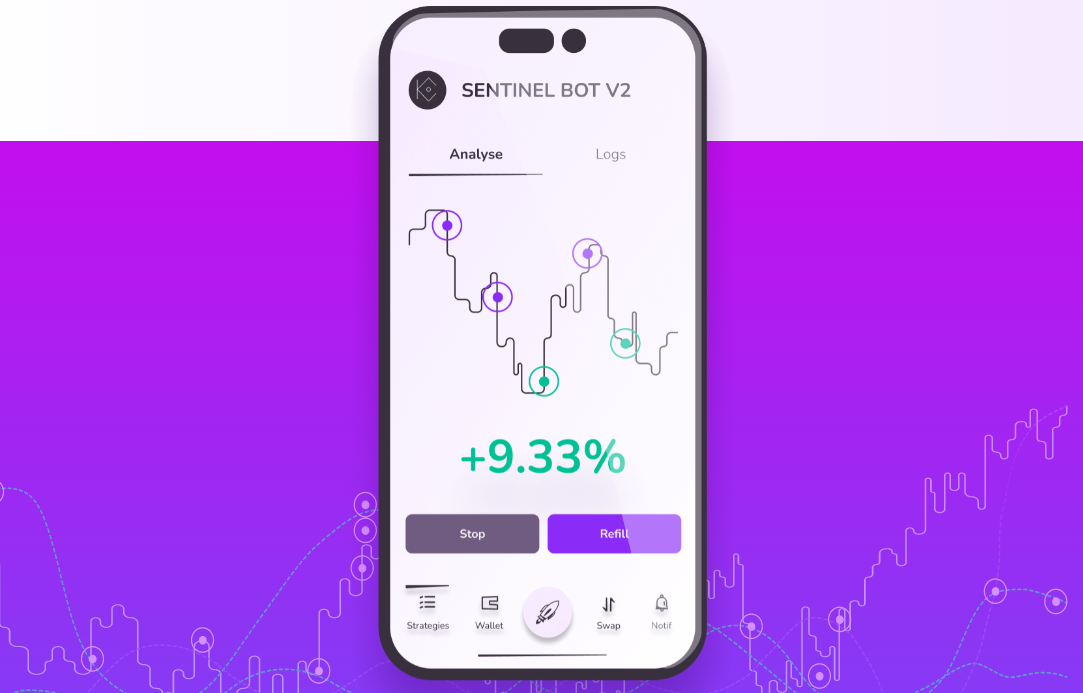 Kryll a rehaussé les capacités de son interface mobile pour trade des bitcoins et de ethereums avec vos stratégies automatiques préférées