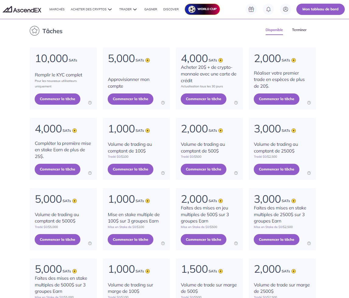 Programme de récompenses d'AscendEX