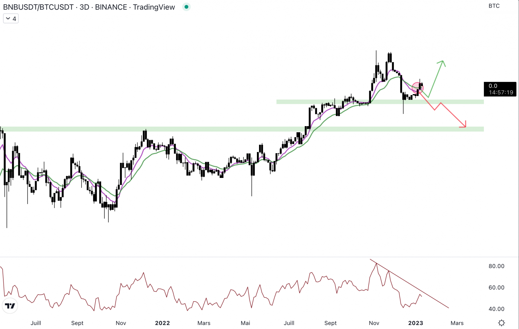 Face au Bitcoin, le Binance Coin reste solide.