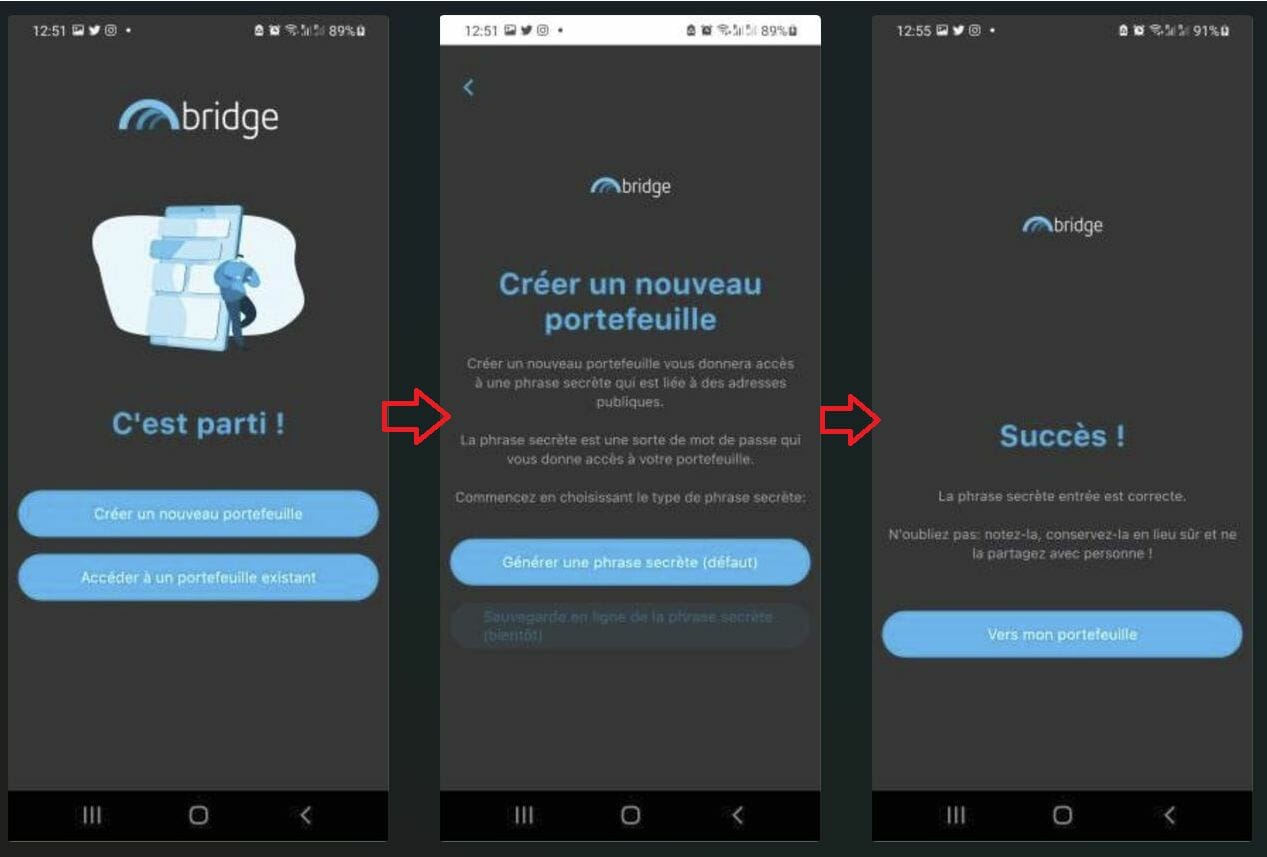 Création de portefeuille avec Wallet Connect