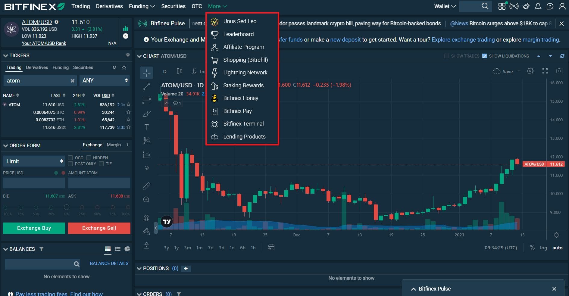 Particularités de Bitfinex