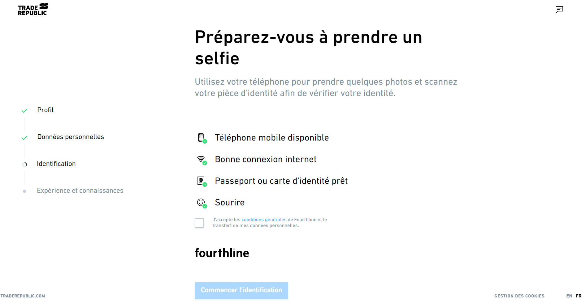 Vérification d'identité sur Trade Republic, la plateforme crypto pour acheter vos token et altcoins