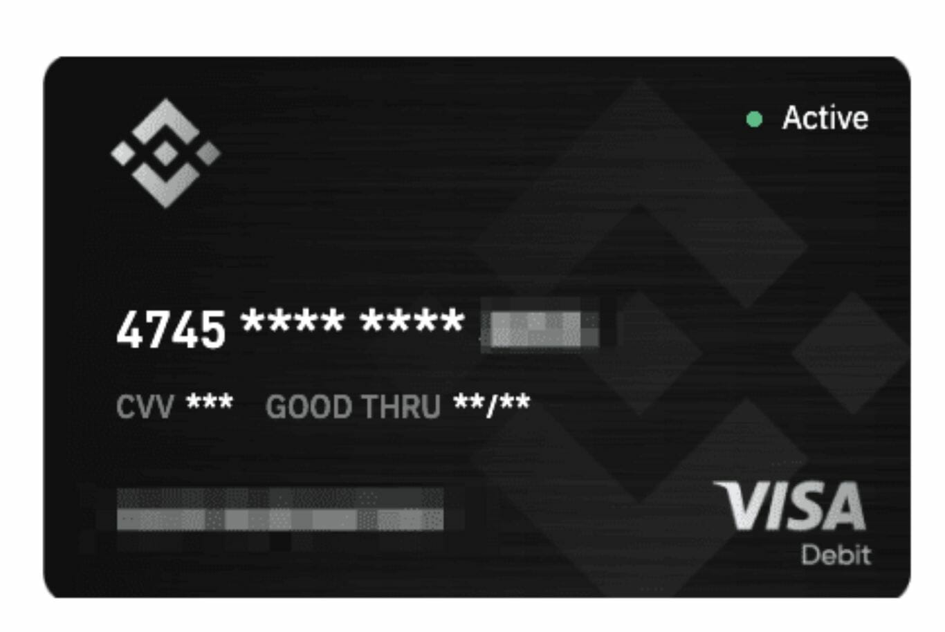 carte de paiement VISA Binance