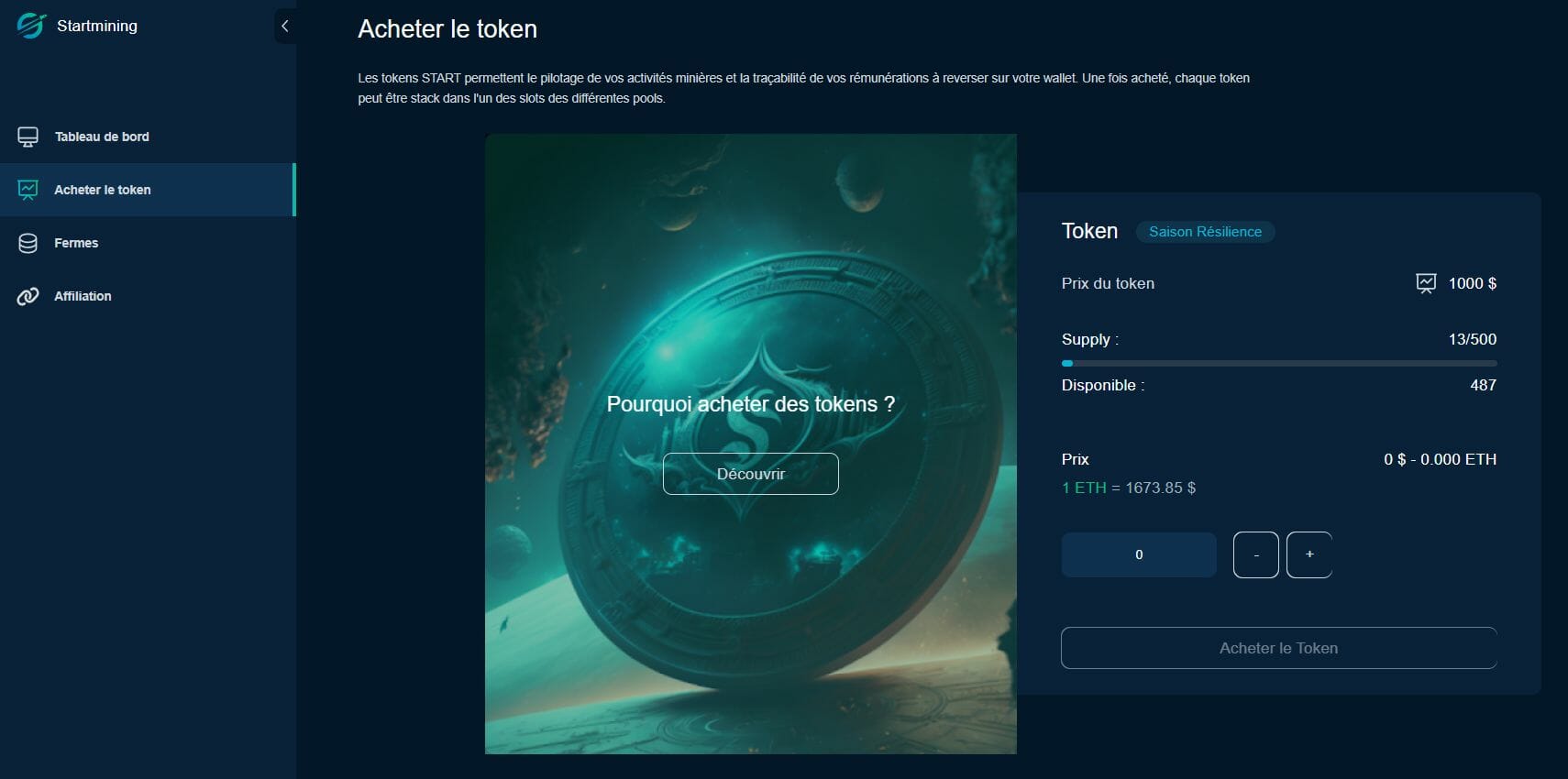Comment acheter le token START ?