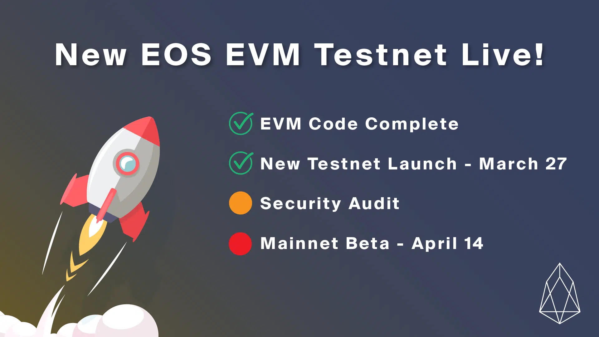 EOS fête le lancement de son EVM