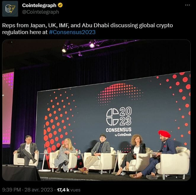 La régulation autour de la cryptomonnaie a donné lieu à un panel au cours de la conférence Consensus 2023 à Austin au Texas. Parmi les interventions remarquées, celle de Lisa Cameron, une députée britannique qui œuvre pour une régulation équilibrée qui défende les consommateurs sans brider l'innovation technologique et financière. 