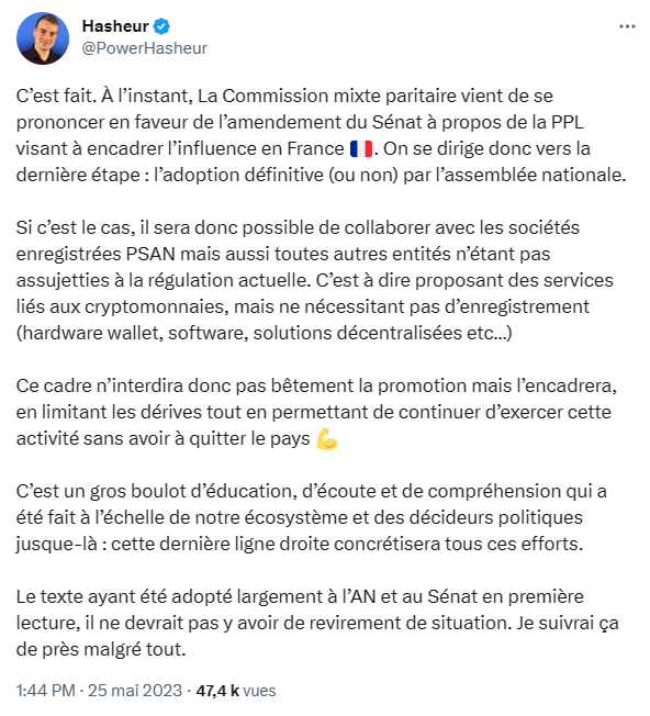 La loi influenceurs sur les cryptos devrait être moins problématique que prévue.