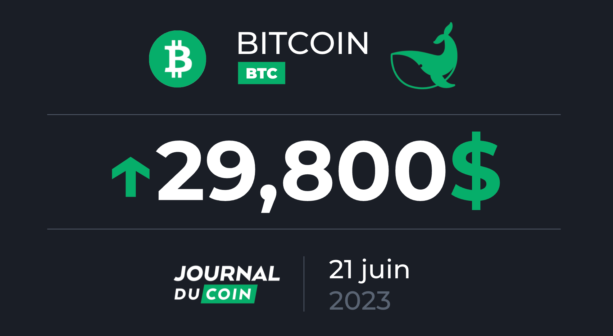 Bitcoin 21 giugno – BTC torna a $ 30.000 (+ 10%)
