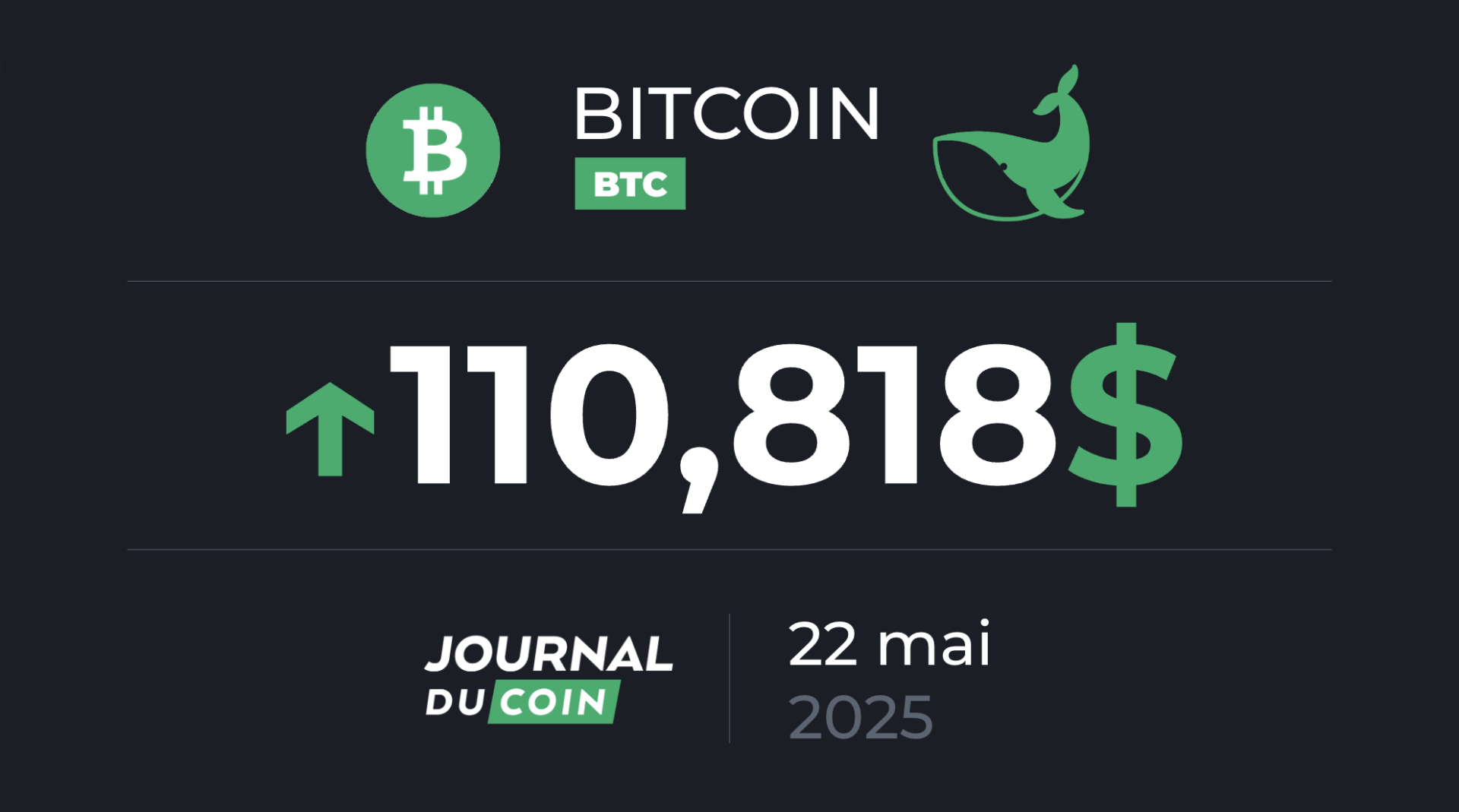 Bitcoin le 22 mai – ATH du BTC et les whales passent à l’offensive